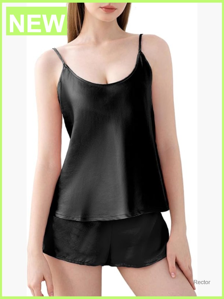 100% Mulberry Silk Pajama Set 22 Momme Cami Shorts Sleepwear